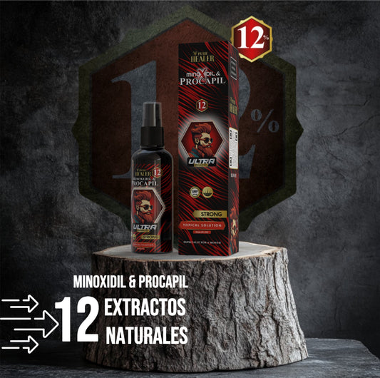 Minoxidil Strong 12% Cabello y Barba Ultra Mejorado / 60ML