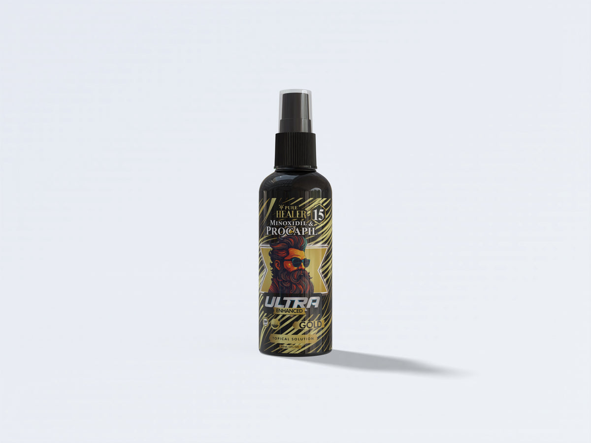 Minoxidil Gold 15% Cabello y Barba Ultra Mejorado / 60ML